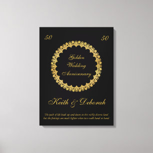Goldene Hochzeit zum Jubiläum Leinwanddruck