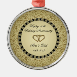 Goldene Hochzeit zum Jubiläum Ornament Aus Metall
