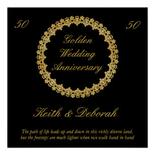 Goldene Hochzeit zum Jubiläum Poster