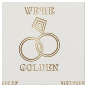 Goldene Hochzeiten zum Jubiläum Romantische Golden Stoff