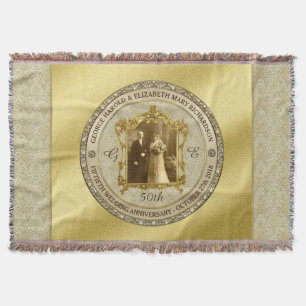 Goldene Hochzeits-Jahrestags-klassischer Decke