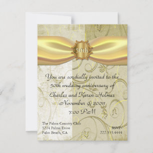 Goldene Hochzeitseinladung Einladung
