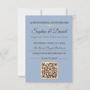 Goldene Hochzeitseinladung Elegante Liebesgala RSVP Karte