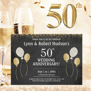 Goldene Hochzeitsfeier zum 50. Jahrestag Einladung