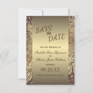 Goldene Hochzeitsfeuerwerke Save The Date
