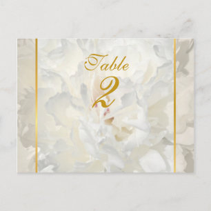 Goldene Hochzeitskarte für Weißes Tischnummer