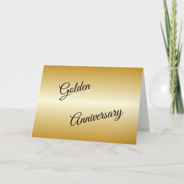 Goldene Hochzeitskarte Karte (Vorderseite)