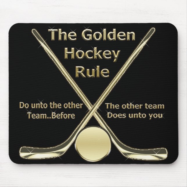 Goldene Hockey-Regel Mousepad (Vorne)