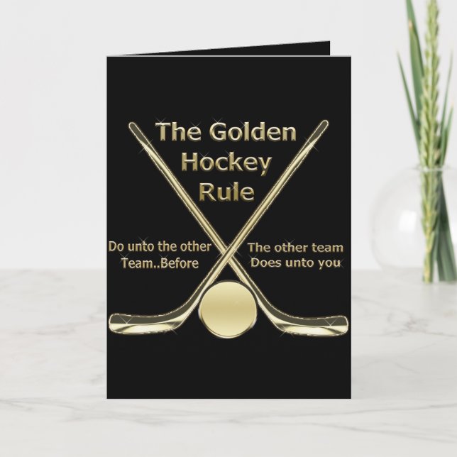 Goldene Hockey-Regelkarte Karte (Vorderseite)