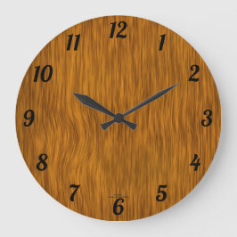 Goldene Holzkernschablone Große Wanduhr