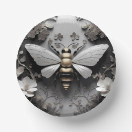 Goldene Honigbiene Kunst Pappteller