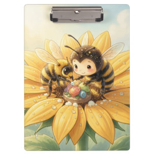 Goldene Hummel im Blütentanz1 Klemmbrett