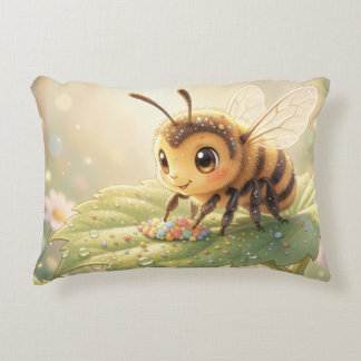 Goldene Hummel im Blütentanz.6 Dekokissen