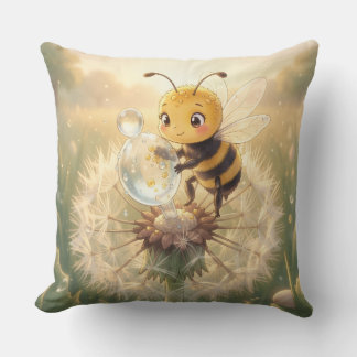 Goldene Hummel im Blütentanz.9 Kissen