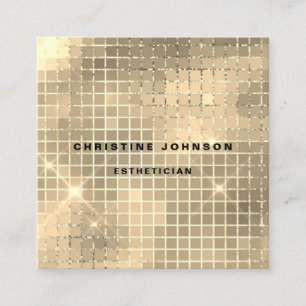 Goldene IMITAT Quadratische Visitenkarte