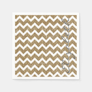 Goldene Imitate Glitzer-Effekte Serviette