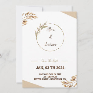 Goldene Imitation Einladung