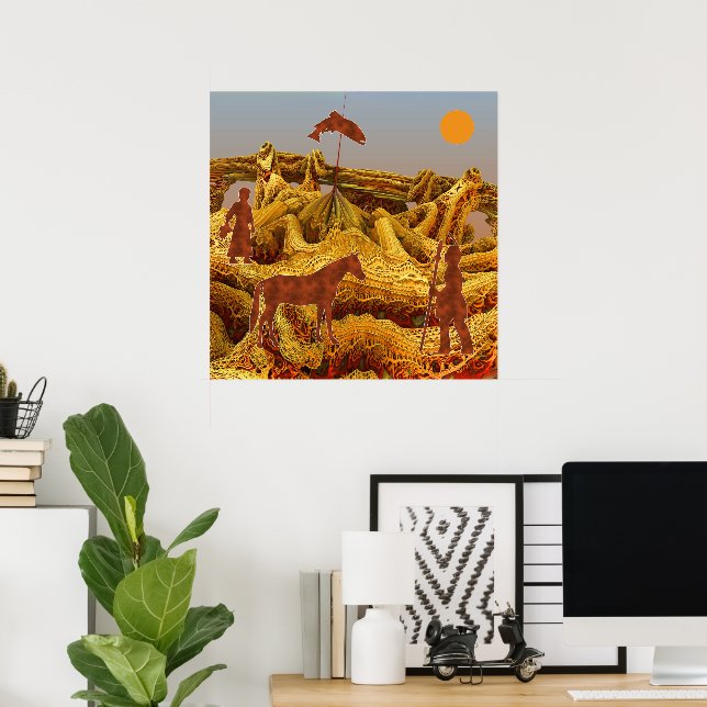 Goldene Indianer Poster (Heimbüro)