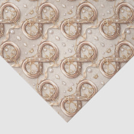 Goldene Infinity-Hochzeitstissuepapier Seidenpapier