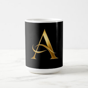 Goldene Initiale A Minimalistisches Design Kaffeetasse
