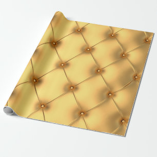 Goldene Innendekoration des Glamours Geschenkpapier