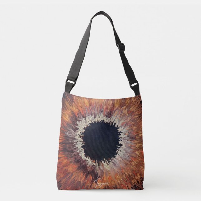 Goldene Iris-Taschen-Tasche Tragetaschen Mit Langen Trägern (Vorderseite)