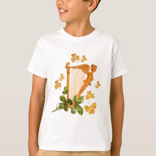 Goldene irische Harfe T-Shirt