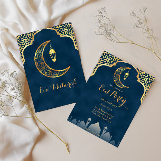 Goldene Islamische Kunst Party Eid Einladung