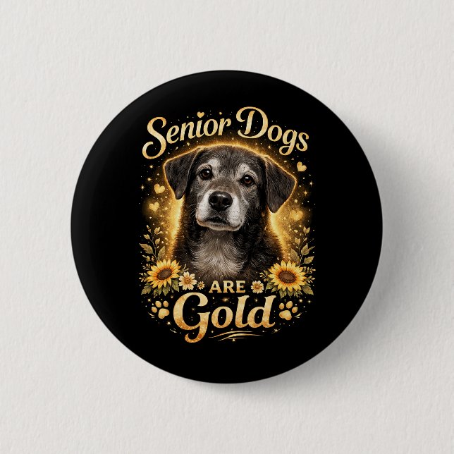 Goldene Jahre, treue Herzen Button (Vorderseite)