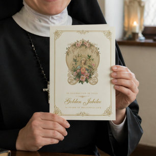 Goldene Jubiläums-Nonne 50 Jahre Ordensleben Feiertagskarte