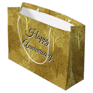 Goldene Jubiläumsgeschenktasche Große Geschenktüte