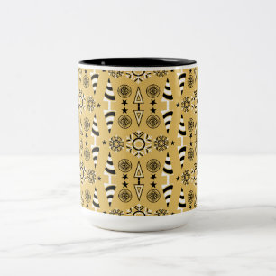 Goldene Jugendstil-Weihnachtsdekoration Zweifarbige Tasse