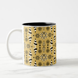 Goldene Jugendstil-Weihnachtsdekoration Zweifarbige Tasse
