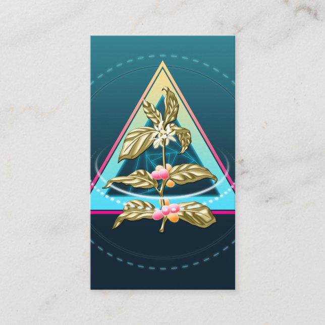 goldene Kaffee-Pflanze Treuekarte (Vorderseite)