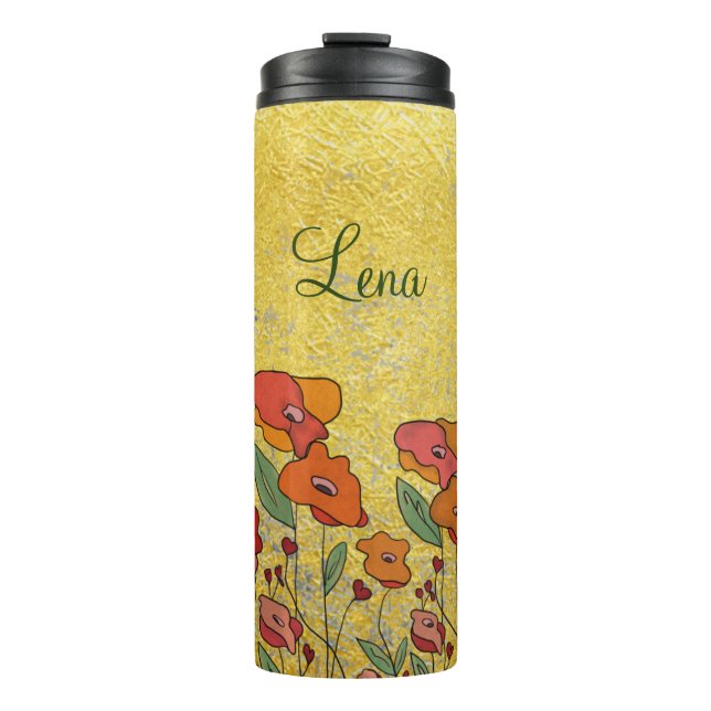 Goldene  kaffeetasse thermosbecher (Vorderseite)