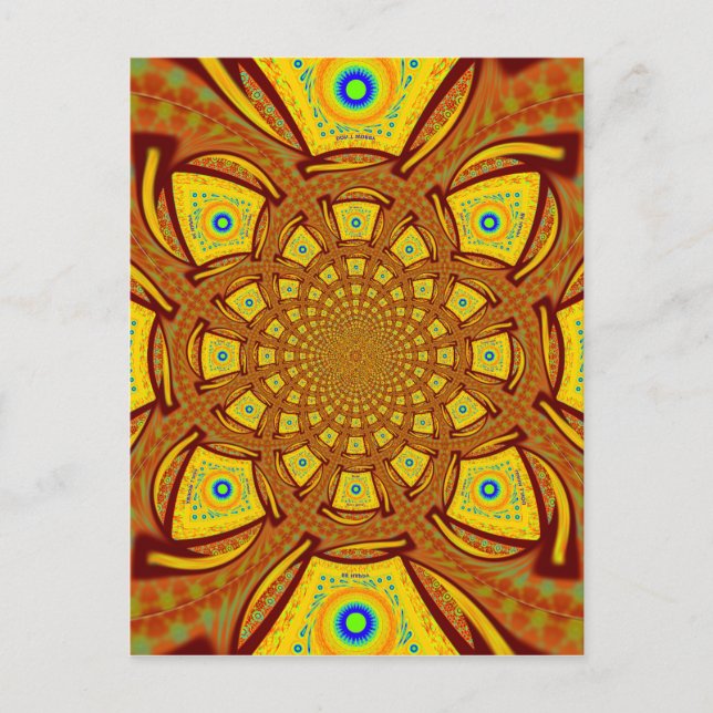 Goldene Kaleidoskop Kunst, Dichtung Postkarte (Vorderseite)