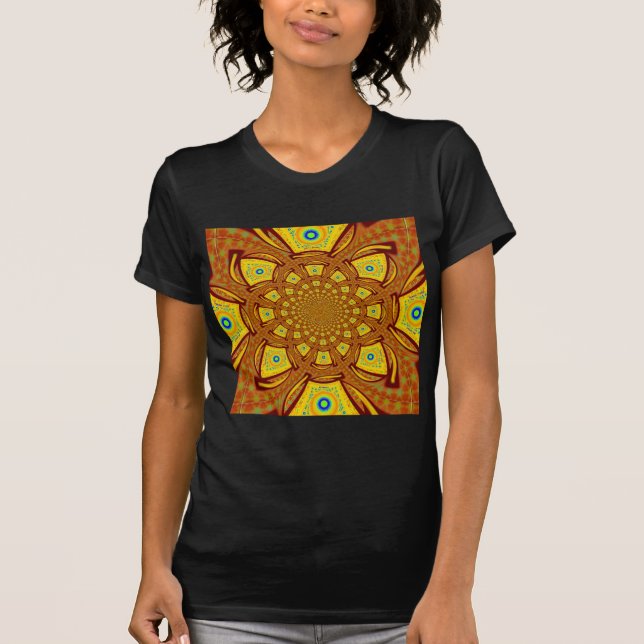 Goldene Kaleidoskop Kunst, Dichtung T-Shirt (Vorderseite)