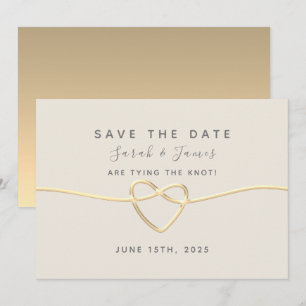 Goldene Kalligrafie-Hochzeit Save The Date