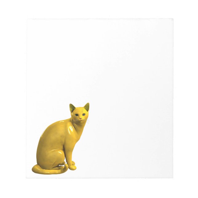 Goldene Katze Notizblock (Vorderseite)