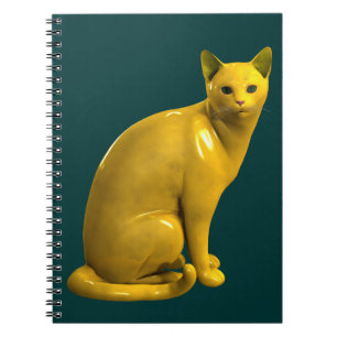 Goldene Katze Notizblock