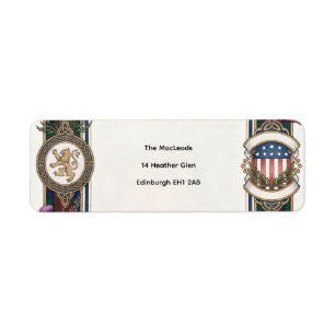 Goldene keltische Hochzeits-Rücksende-Adressetiket