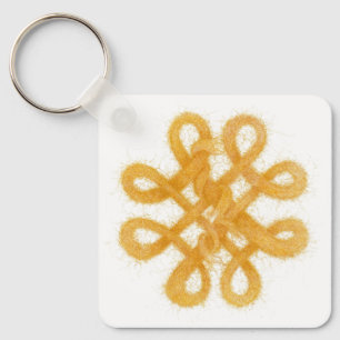 Goldene Keltische Knoten Quadratischer Aluminium S Schlüsselanhänger
