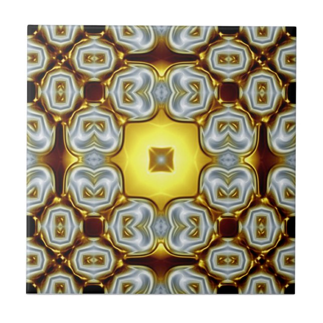 Goldene Keramikfliese (Vorderseite)
