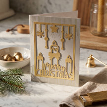 Goldene Kerzen Glanz Papierschnitt Frohe Weihnacht