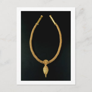 Goldene Kette mit Eichenpfeifer aus Monte Luna Postkarte