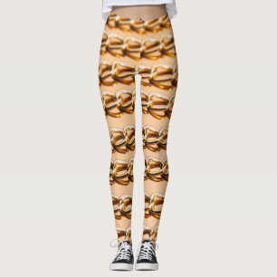 Goldene Ketten: Reflektiver Luxus nahtlos Leggings