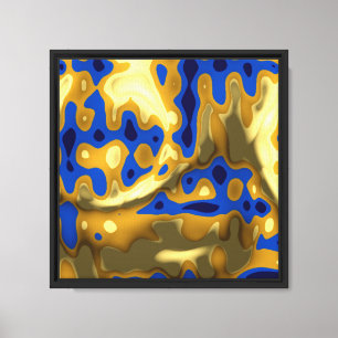Goldene kinetische Malerei  Leinwanddruck