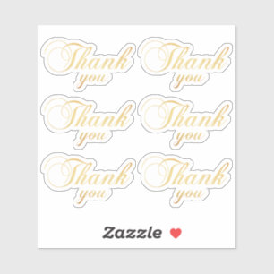 Goldene klassische Danksagung. Elegante Typografie Aufkleber