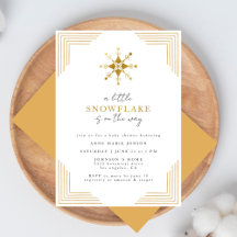 Goldene kleine Schneeflocke Minimale elegante Baby