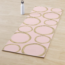 Goldene Kreise und rosafarbener Rosa Moderner, tre